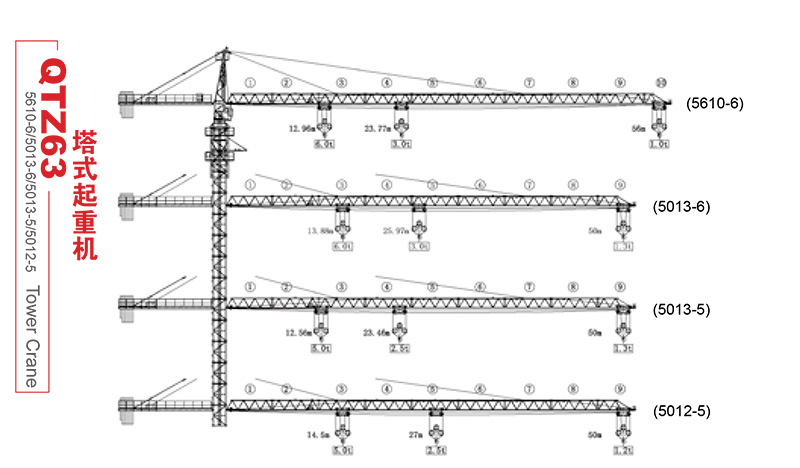 塔式起重机QZT系列参数
